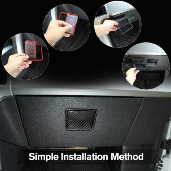 Co-pilot Storage Box Handle Decor Cover Trim Bezels for Ford F150 2009-14 Carbon
