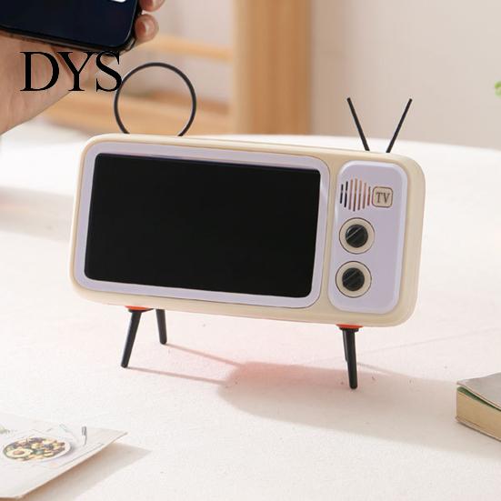 Soporte para Teléfono Altavoz Reproductor de Música Antideslizante Retro TV Decoración del Hogar Móvil para Smartphone de 6.4 a 6.7 Escritorio