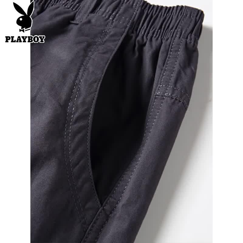 PLAYBOY Men's 100% Cotton Straight-Leg Casual Trousers