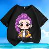 Boys' and Girls' Fashionable KPOP Hunting Girl Group Rumi's T-shirt Summer Children's Loose Pure Cotton T-shirt