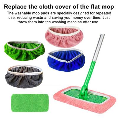 4/6 ks Mikrovláknové ploché mopy Náhradní hadříkový potah Mokré Suché Čištění Omyvatelné Potahy na mopy pro Zametací mop Swiffer