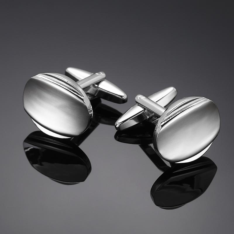 Classic Men's French Shirt Cufflinks High Quality Round Laser Metal Cuffs Buttons Business Suit Accessories, Jewelry Wholesale