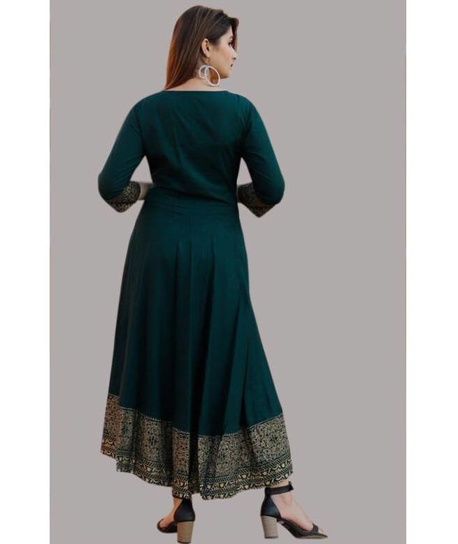 Women Cotton Rayon Kurta Dupatta Set Indian Pakistani Designer Top Tunic Kurti Gown Dress