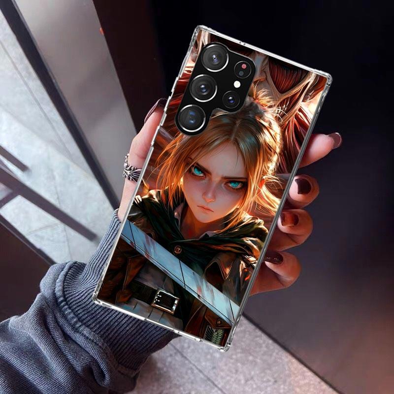 A-Attack On T-Titan Annie Mikasa Phone Case For Samsung Galaxy S26 S25 Edge S24 S23 Ultra S22 Plus S21 S20 FE Soft TPU Back Cove