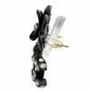 Great CHANEL Camellia COCO Mark Rhinestone Piercings (for both ears) black 02A Used