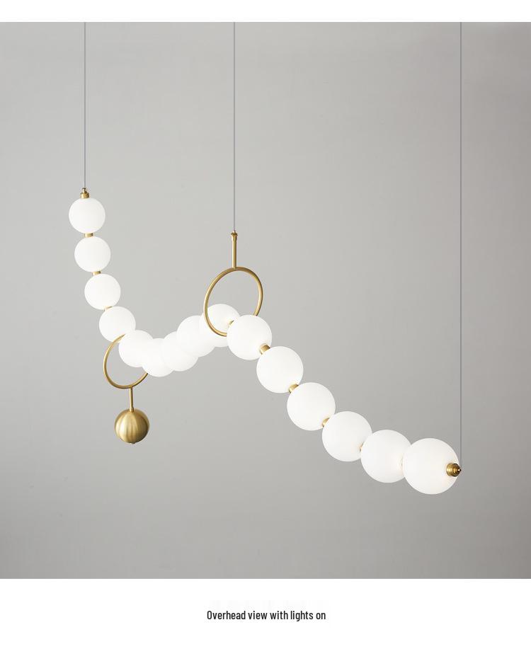 Modern Italian Minimalist Designer Chandelier - Luxury Copper Light for Dining, Bar, and Living Spaces