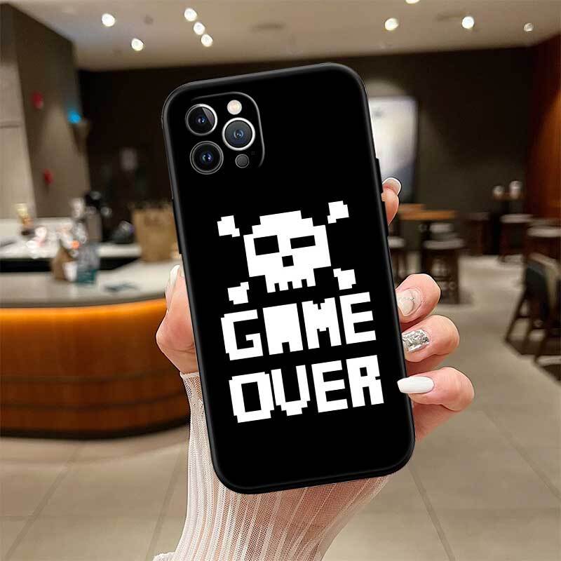 Game Over Shockproof Phone Case for iPhone 6 6s 7 8 11 12 13 14 15 16 17 16E XS Pro Max XR X SE Air