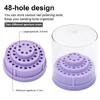 Sturdy ABS Nail Drill Bit Holder 48 Hole Organizer Box For Salon Professionals
