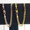 Rose Gold/gold Color Plain Chain for Women's Daily Jewelry