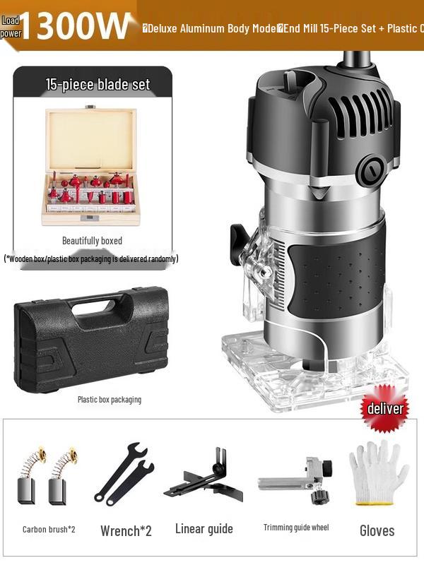 

MUFAN Luxury Aluminum Electric Trim Router CN plug (adapter included)