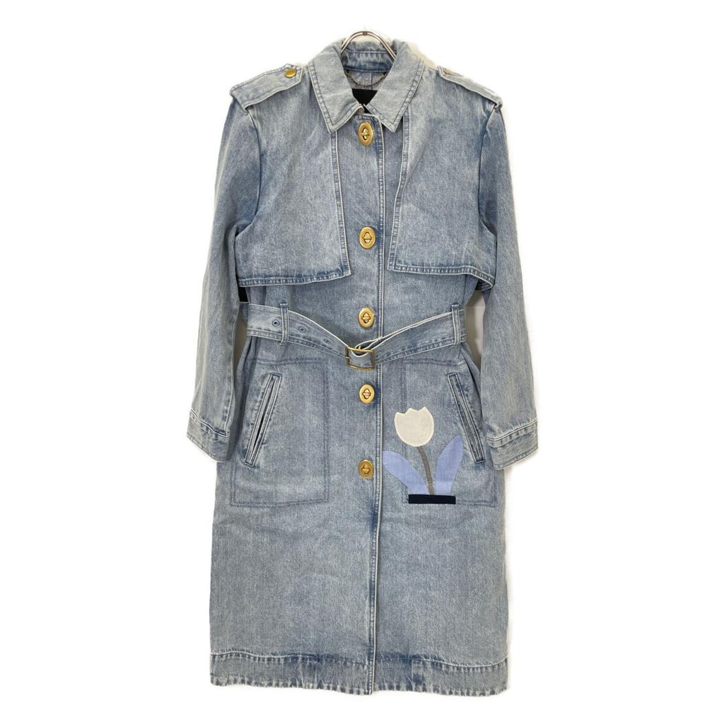 Coach Indigo Denim Tulip Trench Coat Coat 0 IndigoUsed
