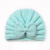 Autumn and Winter New Baby Bow Hat, Children's Knitted Warm Wool Hat, Baby Fetal Hat
