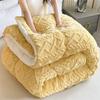 Зимнее одеяло из тафты и шерсти ягненка: Плотный, теплый хлопок для односпальной кровати в общежитии, стиль 2025 года