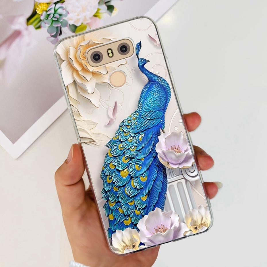 Case For LG Q6 Plus H870 H871 G600L G600K G600S Cute Flower Cat Pattern Soft Silicone TPU Phone Cases For LG G6 G 6 G6plus