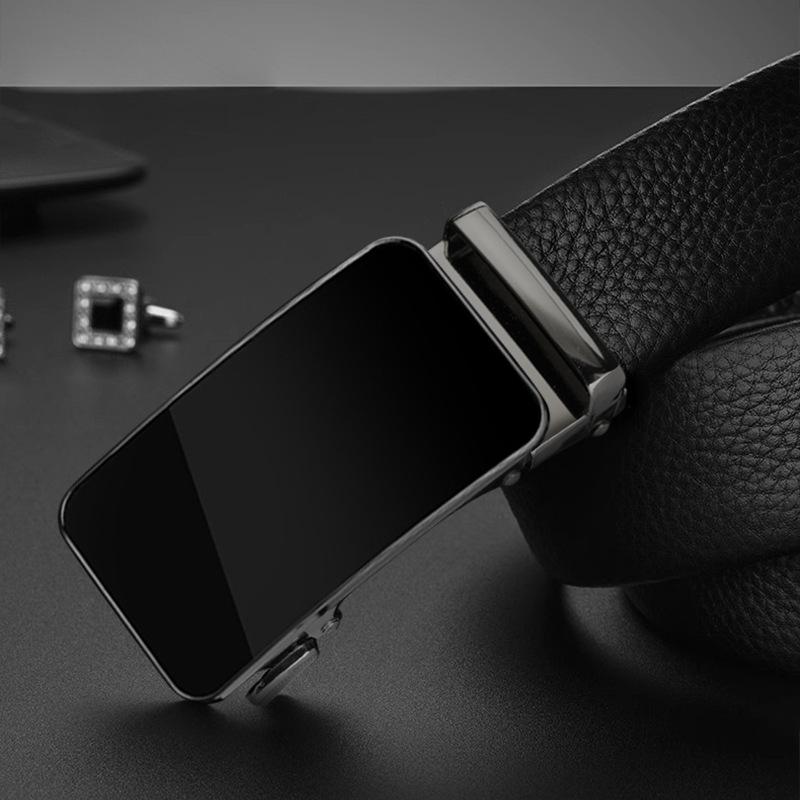 First Layer Cowhide Automatic Buckle Men'S Belt Casual Business Pants With Middle-Aged And Young Men'S Belt