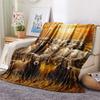 1PC Sheep Print FlAannel Blanket, High quality Comfortable for All Seasons, Home Decor, Warmth and Comfort