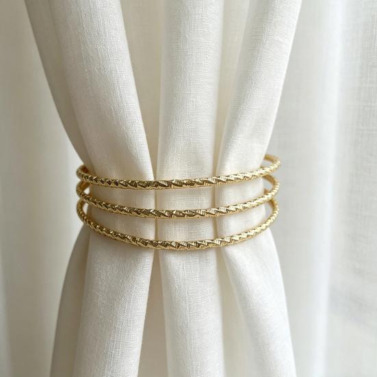 Curtain Buckle, Elastic Metal Coil Structure, Anti-Oxidation Polished Surface Curtain Tieback, Easy Fixing And Removal Curtain Clips