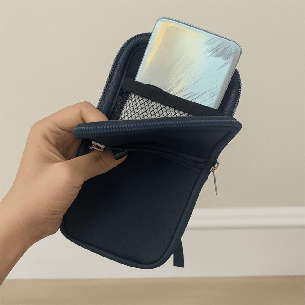 with Handle Zipper Phone Bag Neoprene Phone Bag Pouch Phone Protective Pouch Portable Power Source
