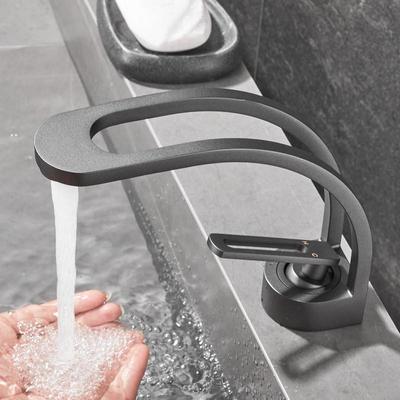 Bathroom Water Faucet Mixer Tap Black/Grey Wash Basin Faucet Single Handle Hot and Cold Lavotory Faucet
