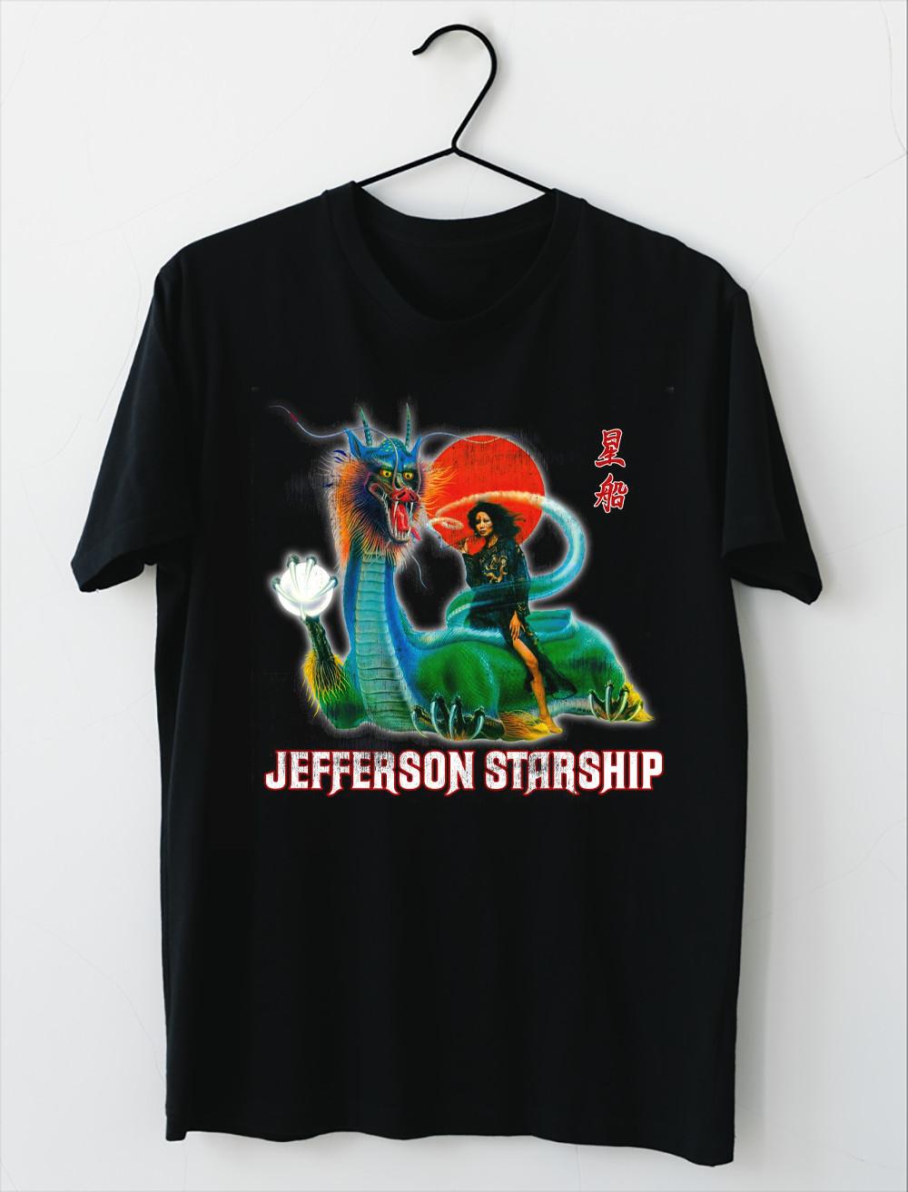 NEW Jefferson Starship Band Spitfire Short Sleeve Black All Size T-Shirt OB158 L