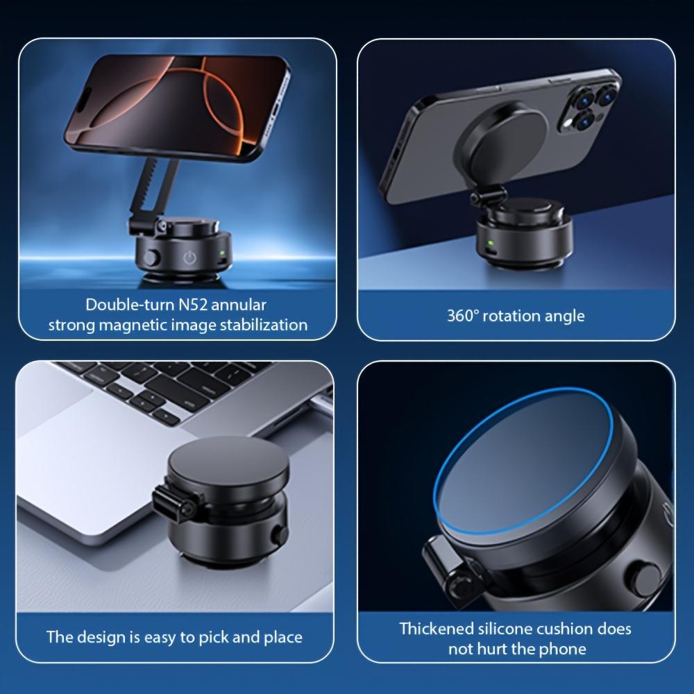 Upgraded Version New Magnetic Suction Mobile Phone Holder for Car Portable Electric Suction Cup Wall Mount Angle Adjustable 360° Rotation Retractable