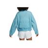 Nike Solid Color Zip Short Jacket Women jackets Blue DQ5957-424