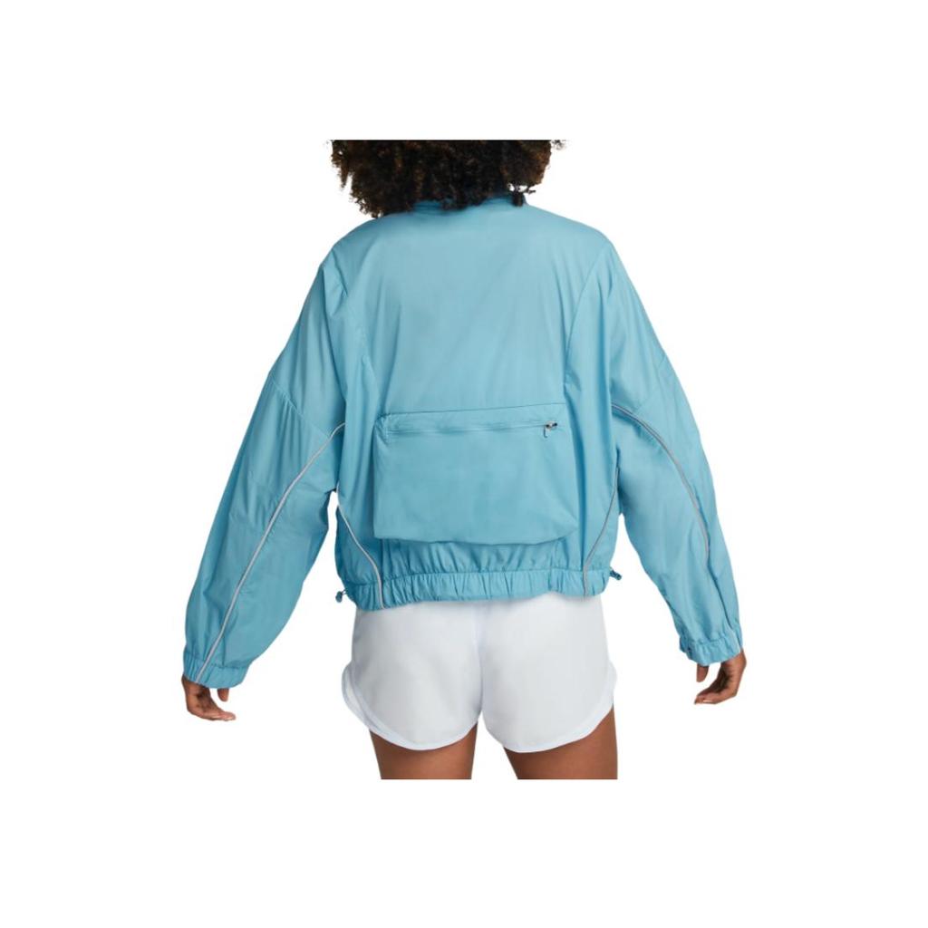 Nike Solid Color Zip Short Jacket Women jackets Blue DQ5957-424