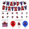 3 Pezzi Decorazioni Festa di Compleanno Spider-Man Forniture per Bambini Ragazzi Tema Marvel Stendardo Palloncino Topper per Torta Spirali da Appendere