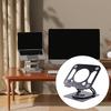 Carbon Steel Laptop Stand Featuring 360°Rotation, Hollows Ventilation, and NonSlip Silicone Base for Stability& Cooling