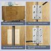 10Pack Stainless Steel Door Hinges, Cabinet Doors, Windows, Wooden Boxes, Flat Hinges for Home Furnishings Hardware Accessories