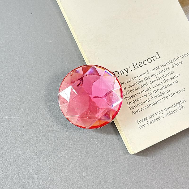 Dopamine Style Rhinestone Magnetic Phone Ring Holder - Luxury Korean Ins Design