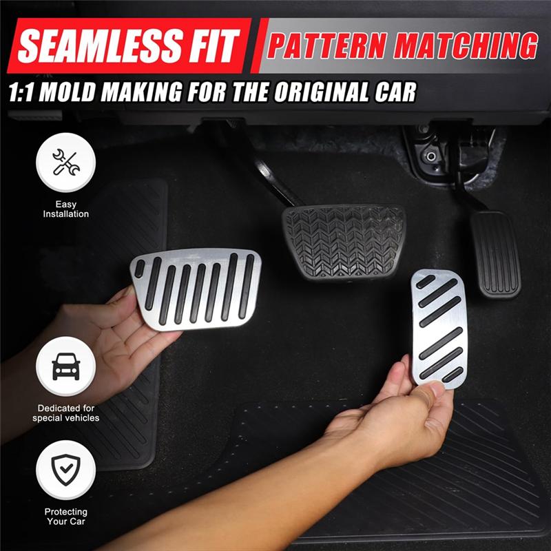ABLZ-Car Brake Pedal Gas Accelerator Pedal Cover For Toyota Land Cruiser 250 Prado LC250 2024 Accessories Stainless Steel