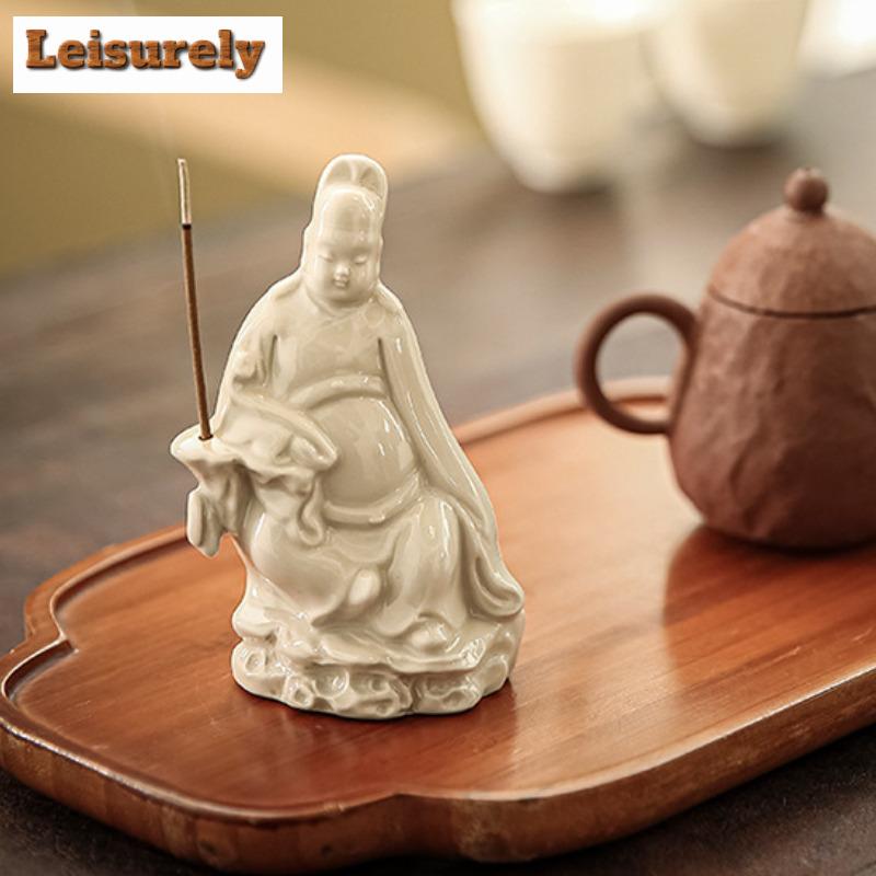 Çin Tarzı Seramik Wenchang İmparatoru Çay Evcil Hayvanı Japon Zarif Minyatürler Çay Heykelciği Oyun Oyuncakları Çay Heykeli Süs Eşyaları El Sanatları