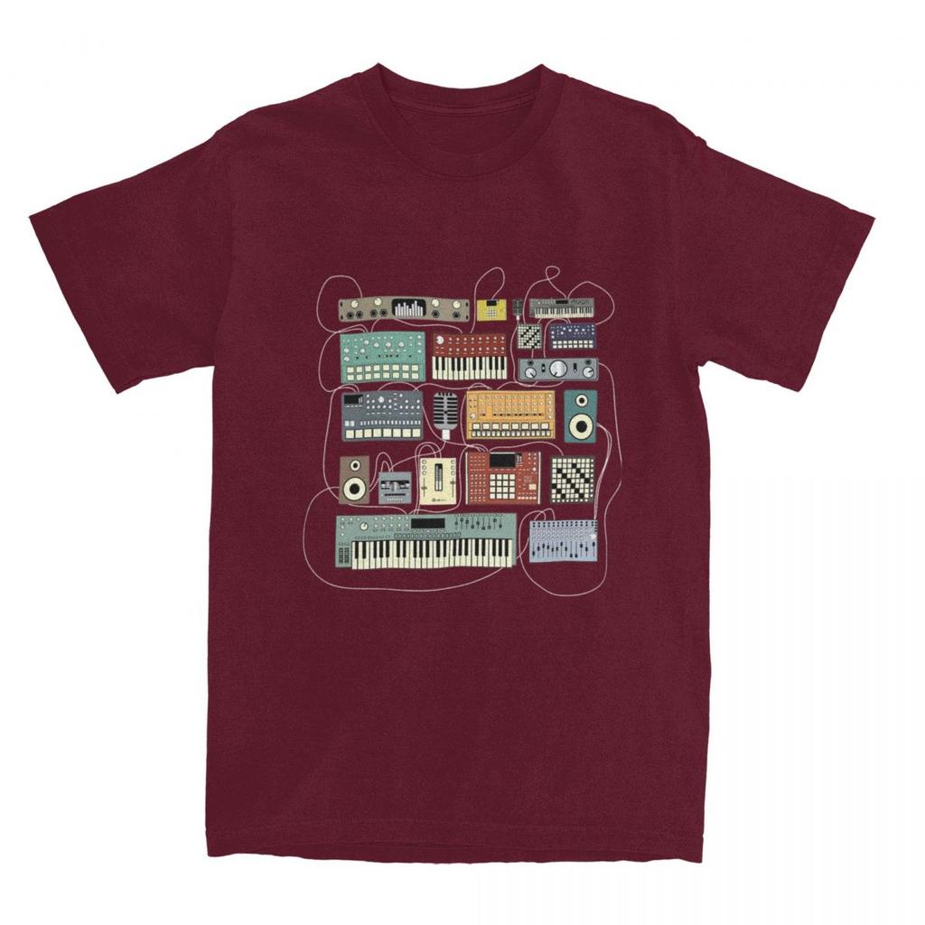 Musician Synthesizer Drum Machine Dj Apparel Shirt Men Women 808 909 606 303 Electronic Music Novelty 100% Cotton Summer Tees