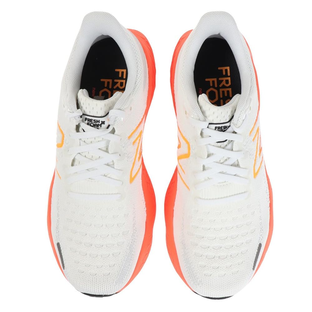 New Balance FRESH FOAM 1080 Laufschuhe Größe 12O cm 2E (Vorheriges Modell) Herren (Weiß/Orange) 25,0
