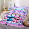 1pc Lovely Stitch Blanket Lightweight Flannel Throw for Sofa Bed Travel Camping Livingroom Office Couch Chair