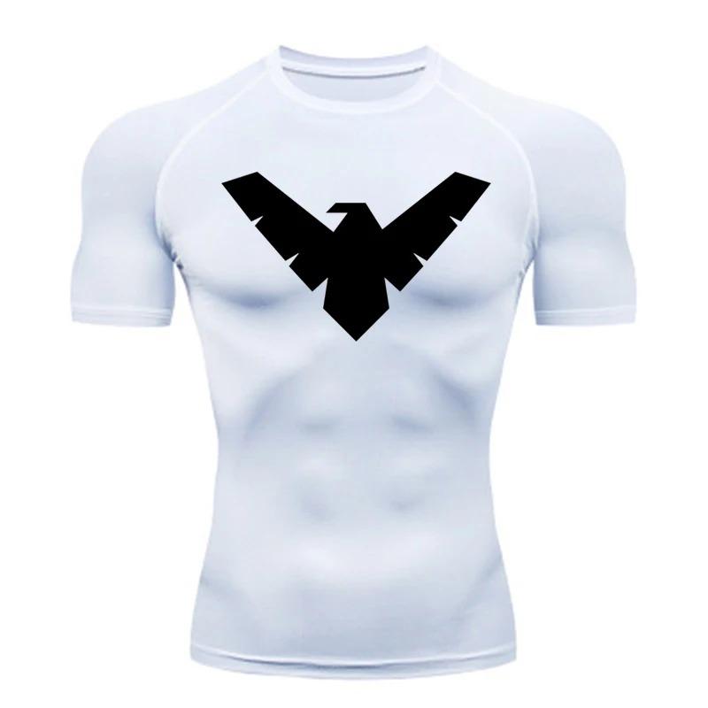 Maglia Compressiva Manica Corta Estiva Uomo Top Sportivo T-shirt da Corsa Asciugatura Rapida Palestra Allenamento