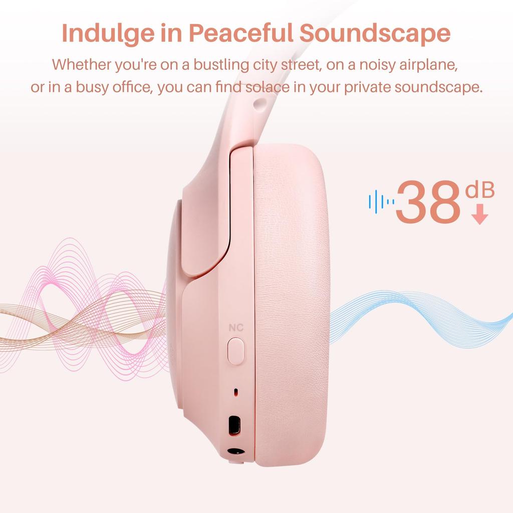 TOZO HT2 Wireless Noise Cancelling Audio Bluetooth AUX Wired Connection Not Active Noise Cancellation Warm Tone Sound Custom EQ Tone Conversion App