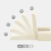 Adjustable Footstool Cream Coarse Velvet