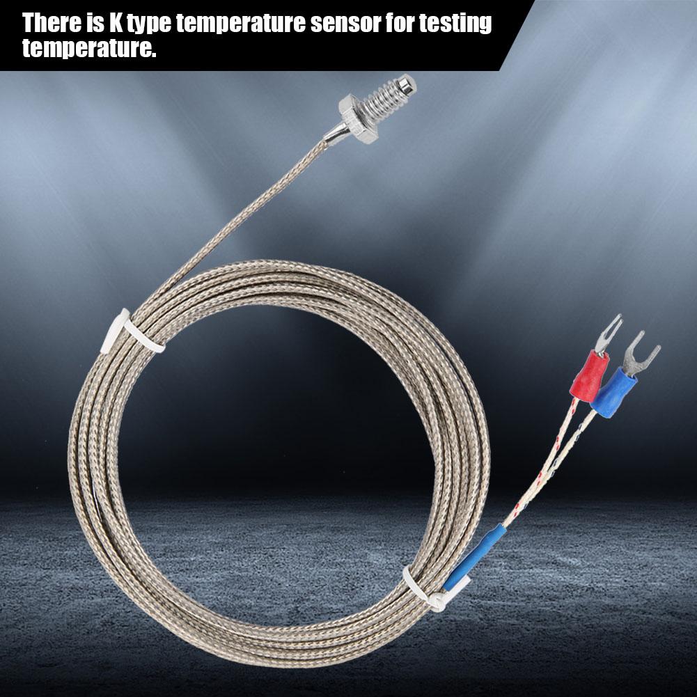 M6 BSW Schraubgewinde Temperaturmesssonde K-Typ Thermoelementkabel