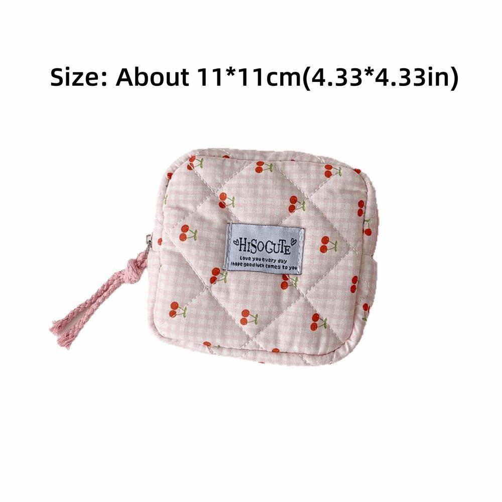 Large Capacity Mini Coin Purse Square Lipstick Pouch New Sanitary Napkin Storage Bag