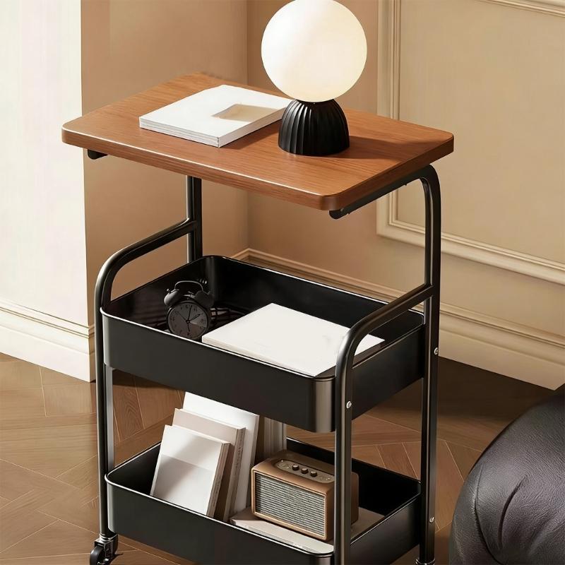3 Tiered Metal Rolling Storage Cart With Lockable Wheels For Kitchen Bathroom Office Home Organization And Space Saving