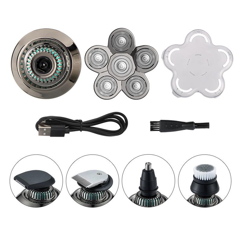 Multifunctional Rechargeable Electric Shaver for Men - Digital Display, Bald Head, Full Body & Beard Washable Razor