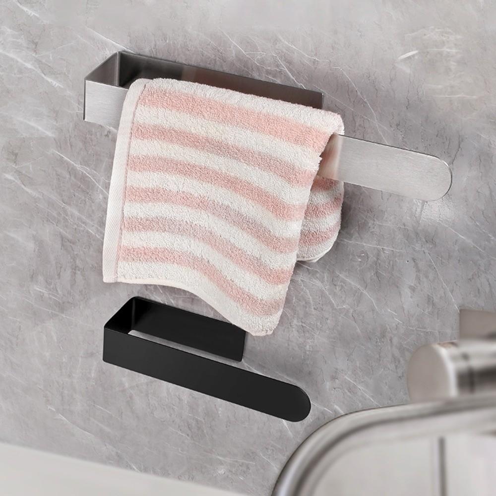 Self-adhesive Towel Rack Single Rod Bath Towel Hanger Durable Tissue Holder  For Home