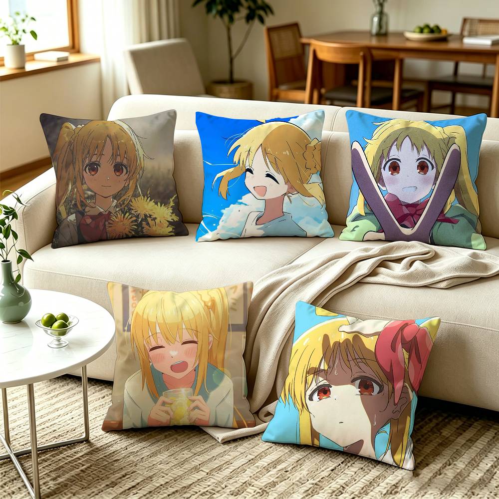 BBright Warm Nijika Ijichi Bocchi the Rock Square DoubleSided printed Pillow Case Bedroom Bedside Pillow Sofa Cushion Cover