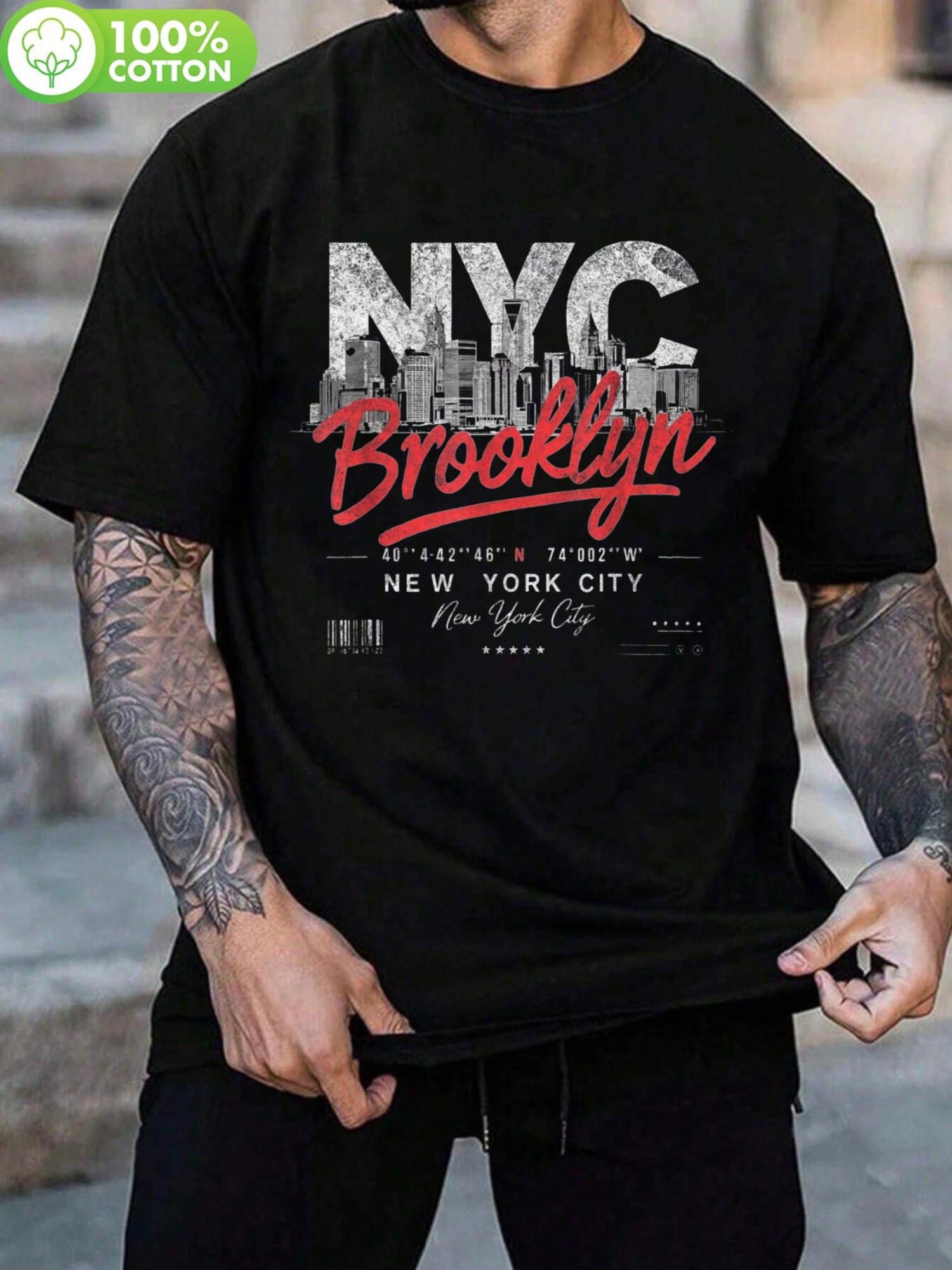 NYC Brooklyn Retro Graphic T-shirt - 100% Cotton XL