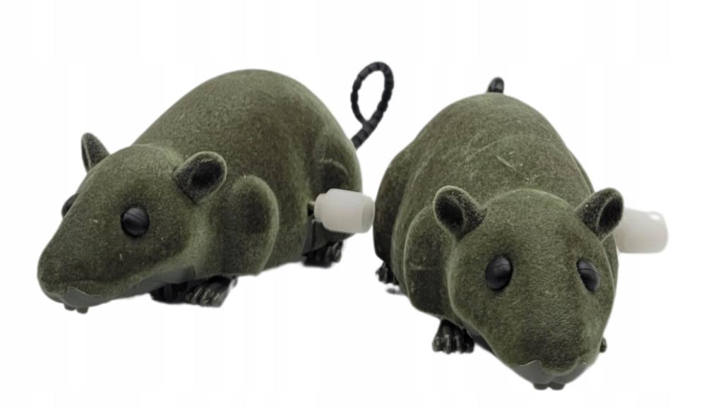 12 X Myszka Mysz Dla Kota Uciekająca 12Cm Czarna I Szara Oryginalny Display