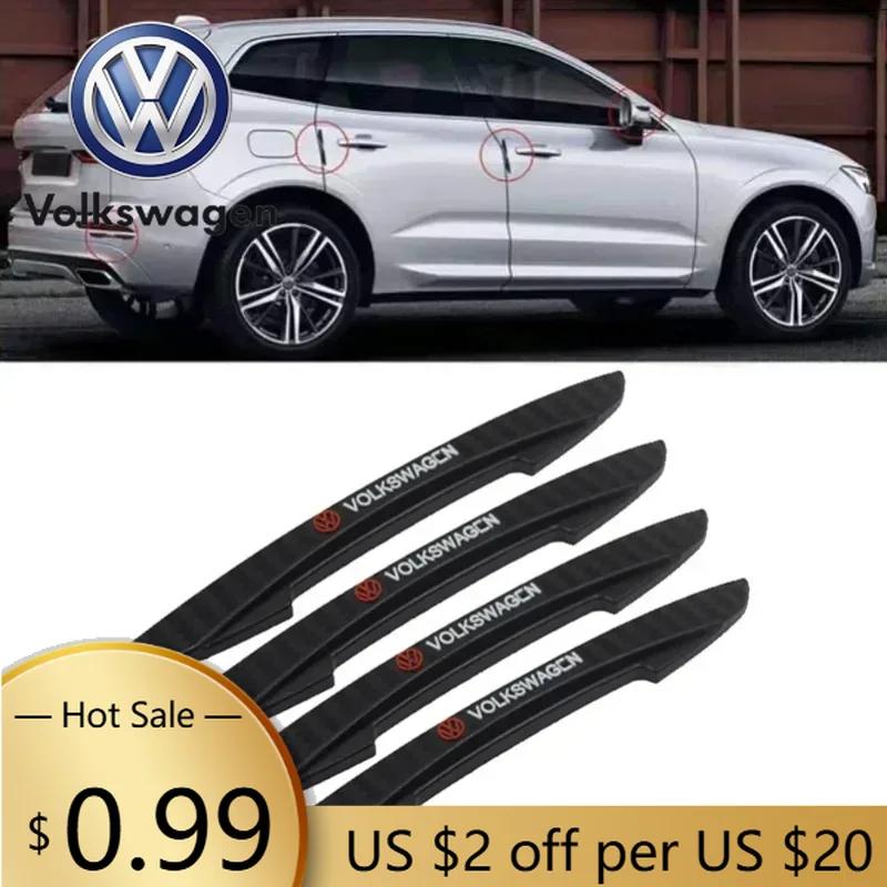 

Для VOLKSWAGEN VW 4 шт. ПВХ Наклейки на двері автомобіля проти подряпин Захисна наклейка для Volkswagen Teramont Santana Tiguan R32 T5 Golf 5
