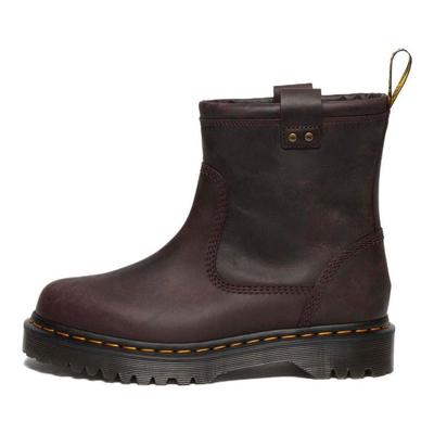 Bottes Cheville Simples Confortables Polyvalentes en Cuir pour Homme Marron Foncé 31880201