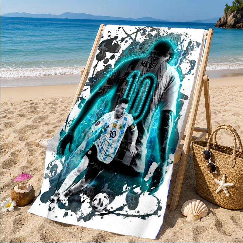 World Cup Celebration Messi Beach Towel, Quick-drying, Easy To Care For, Suitable for Both Fitness and Beach Vacations,Sports Essential
